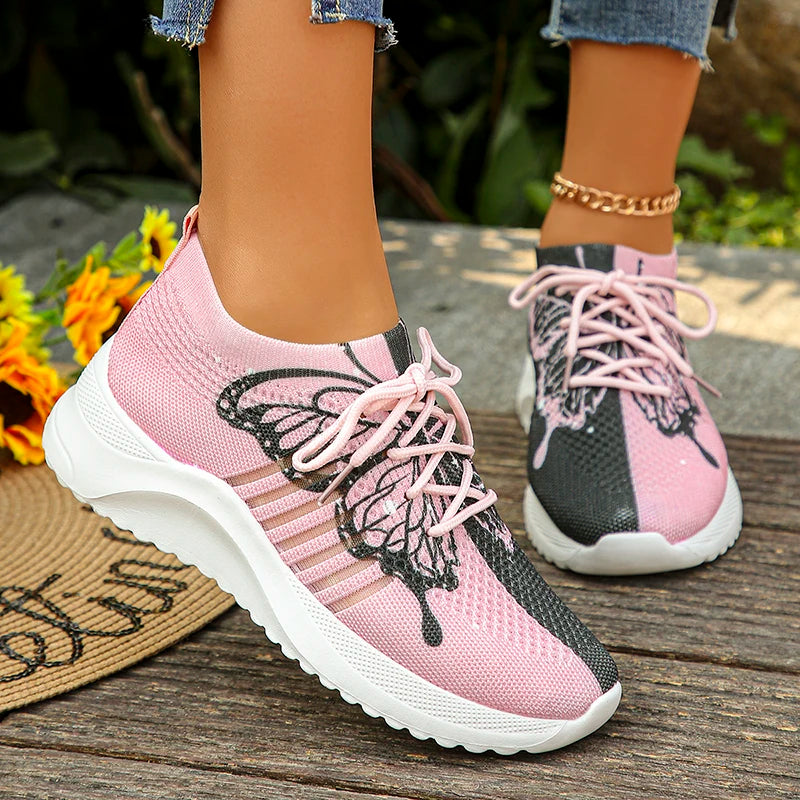 LISBETH BUTTERFLY PRINT SNEAKERS