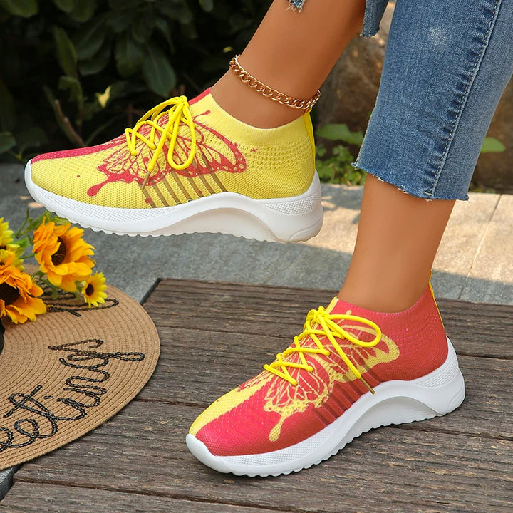 LISBETH BUTTERFLY PRINT SNEAKERS