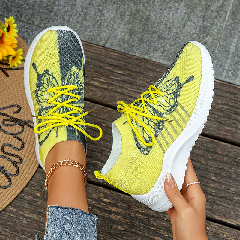 LISBETH BUTTERFLY PRINT SNEAKERS