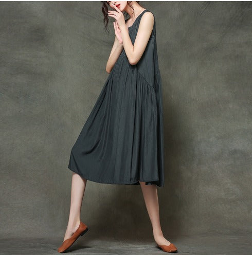 HANNA CASUAL SLEEVELESS MAXI DRESS