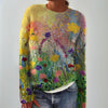 MARTA FLOWERS ART COZY SWEATER