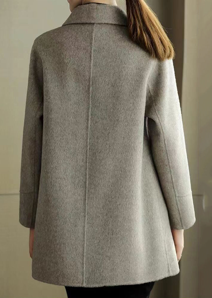 ANGÉLINE GREY PETER PAN COLLAT WOOLEN COAT