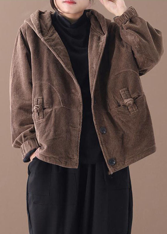 CLÉMENCE HOODED CORDUROY OUTWEAR