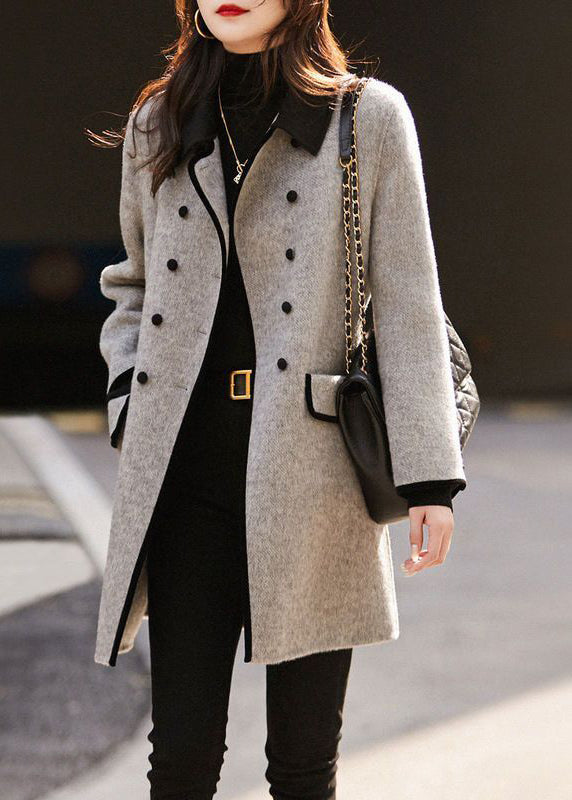 LA VALÉRIE GREY PATCHWORK TRENCH