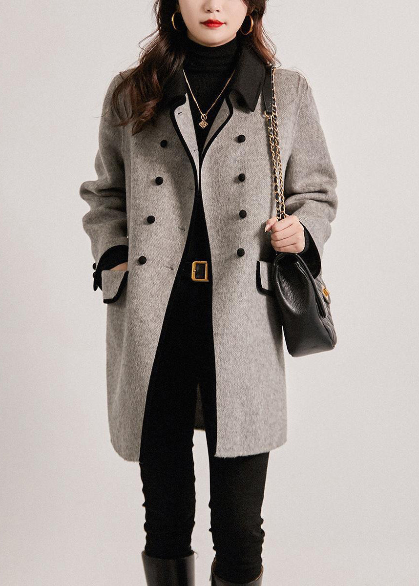 LA VALÉRIE GREY PATCHWORK TRENCH