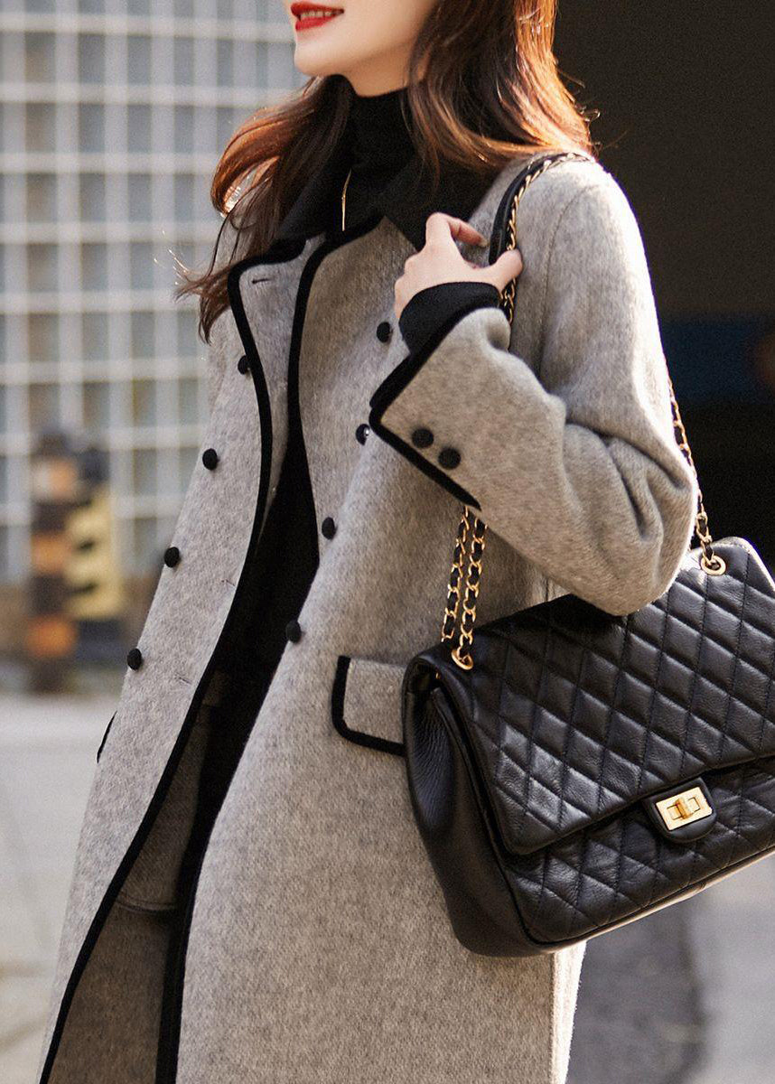 LA VALÉRIE GREY PATCHWORK TRENCH