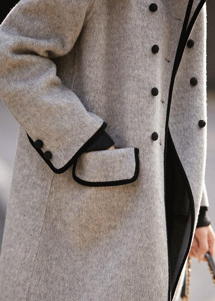 LA VALÉRIE GREY PATCHWORK TRENCH