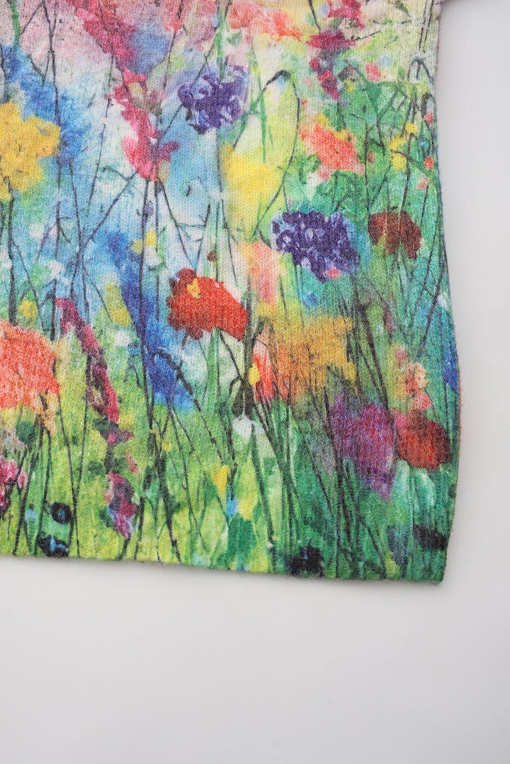 MARTA FLOWERS ART COZY SWEATER