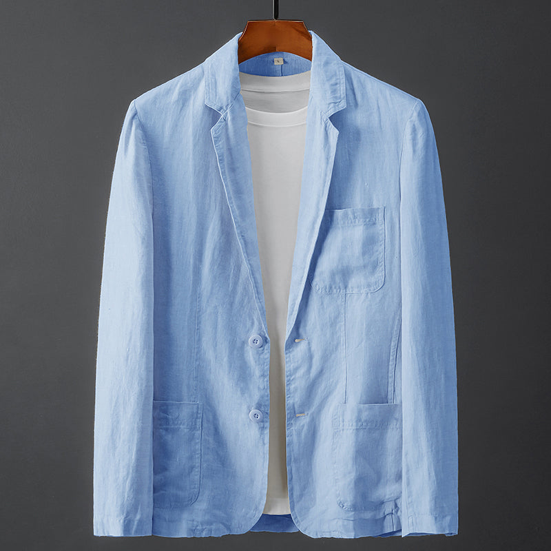 GENOA-LOUIS MINIMALIST LINEN BLAZER