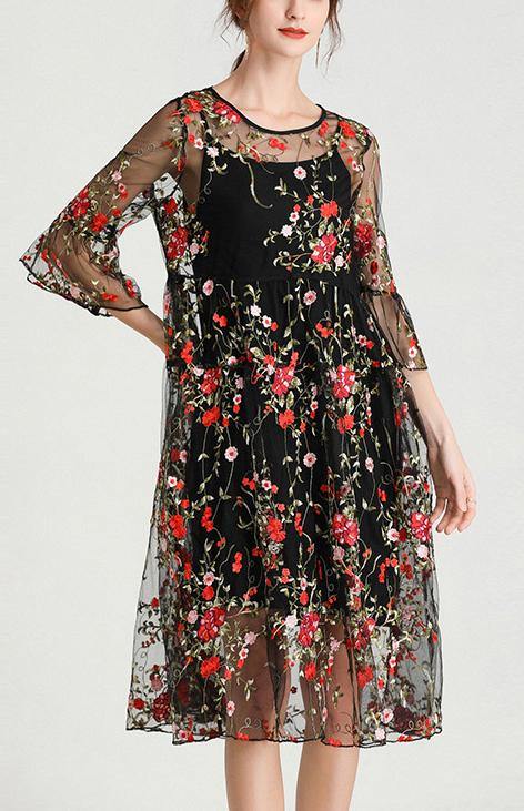 HELENE EMBROIDERED LACE DRESS SET