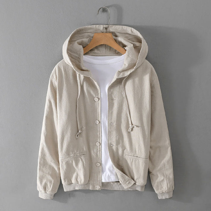 ROUX-ALAIN PREMIUM LINEN HOODED JACKET