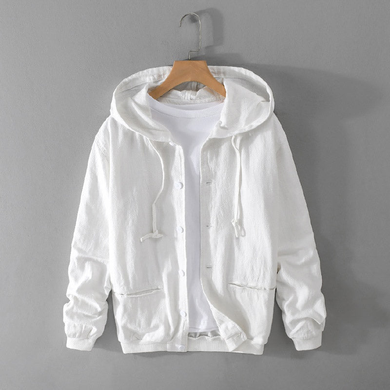 ROUX-ALAIN PREMIUM LINEN HOODED JACKET