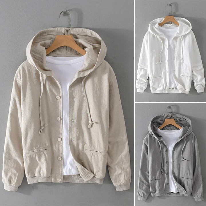 ROUX-ALAIN PREMIUM LINEN HOODED JACKET