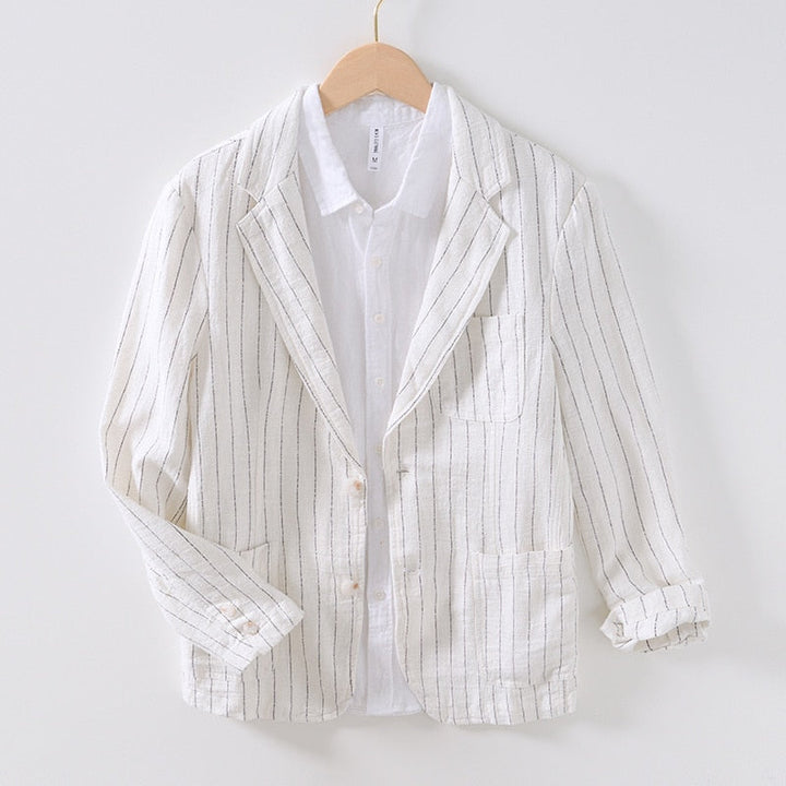 GENOA-LOUIS RELAXED FIT LINEN BLAZER