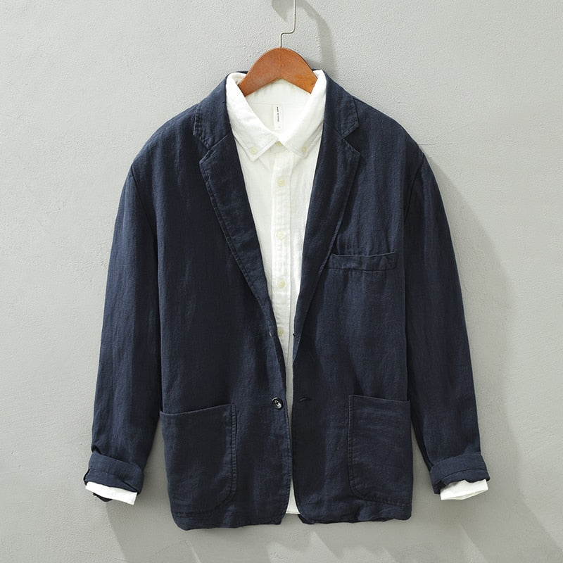 DÎON-VINCENT BREATHABLE LINEN BLAZER