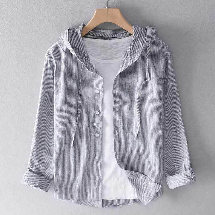 REYNARD HOODED LINEN SHIRT