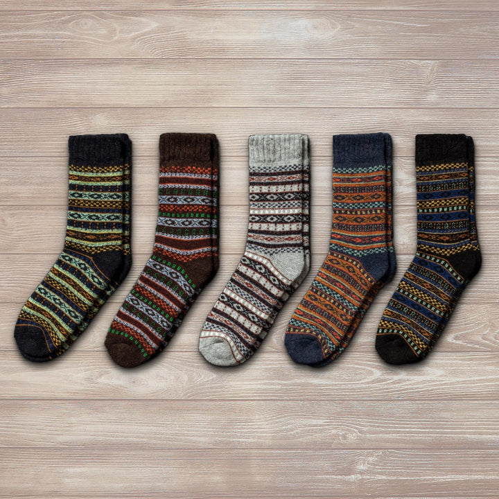 VIGGO (5 PAIRS) - WOOL SOCKS FOR MEN & WOMEN