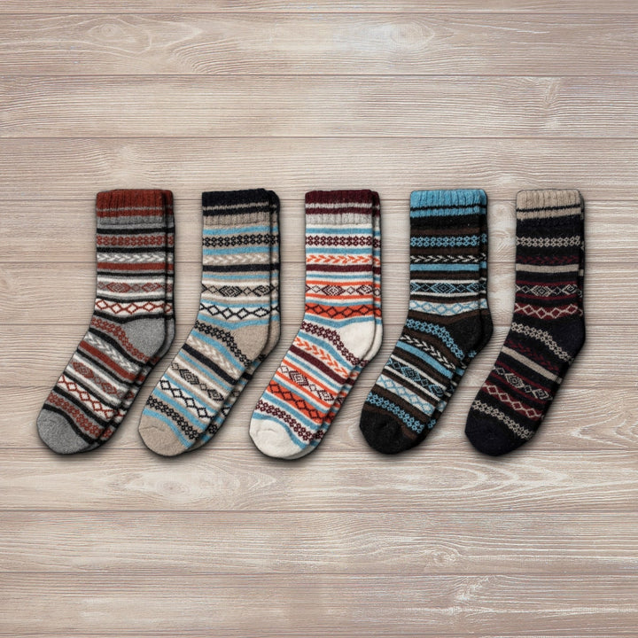 OSKAR (5 PAIRS) - WOOL SOCKS FOR MEN & WOMEN