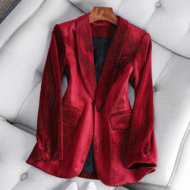 VAGUE SATIN BLAZER BY RIVE-THOURAM