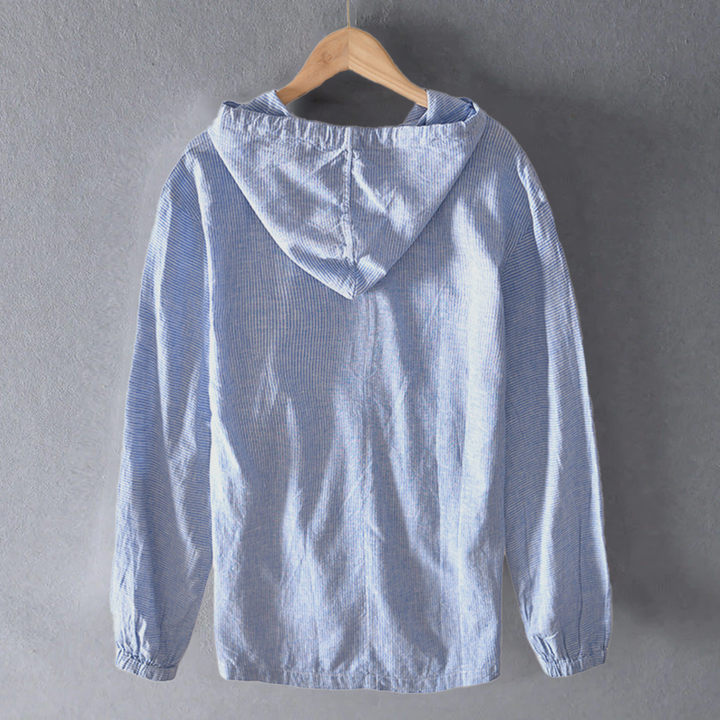 REYNARD HOODED LINEN SHIRT