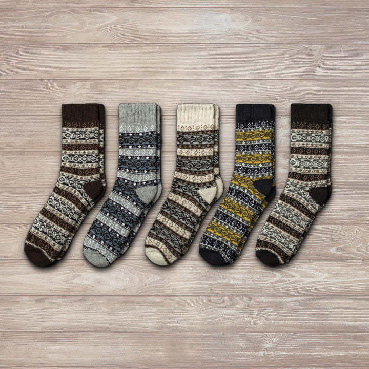 ERIK (5 PAIRS) - WOOL SOCKS FOR MEN & WOMEN