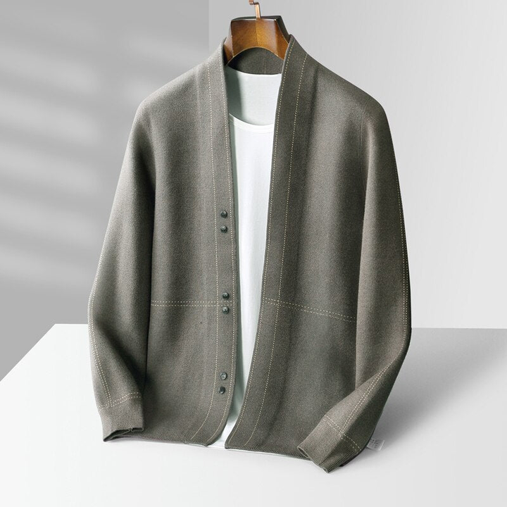 RICCARDO CLASSIC JACQUARD KNIT CARDIGAN