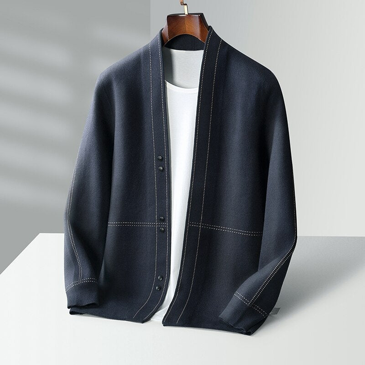 RICCARDO CLASSIC JACQUARD KNIT CARDIGAN