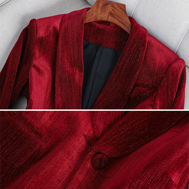 VAGUE SATIN BLAZER BY RIVE-THOURAM